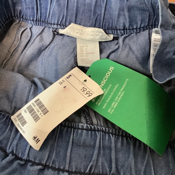 *NWT* Tencel Chambray Paperbag Waist Shorts - Picture 5 of 6